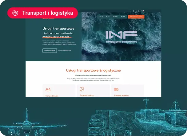 Infshipping - strona internetowa w branży logistyczno-transportowej