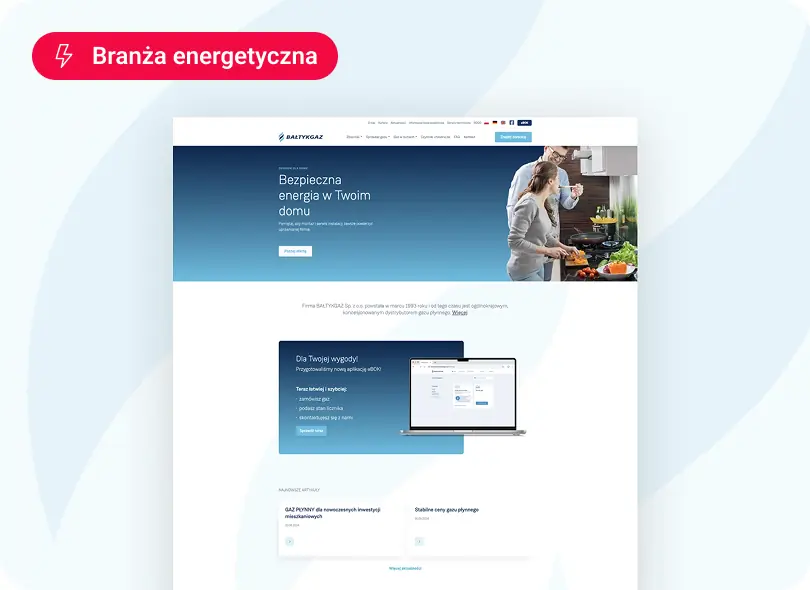 Strona internetowa dla Bałtykgaz