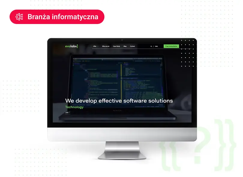 Strona internetowa dla firmy Evolabs