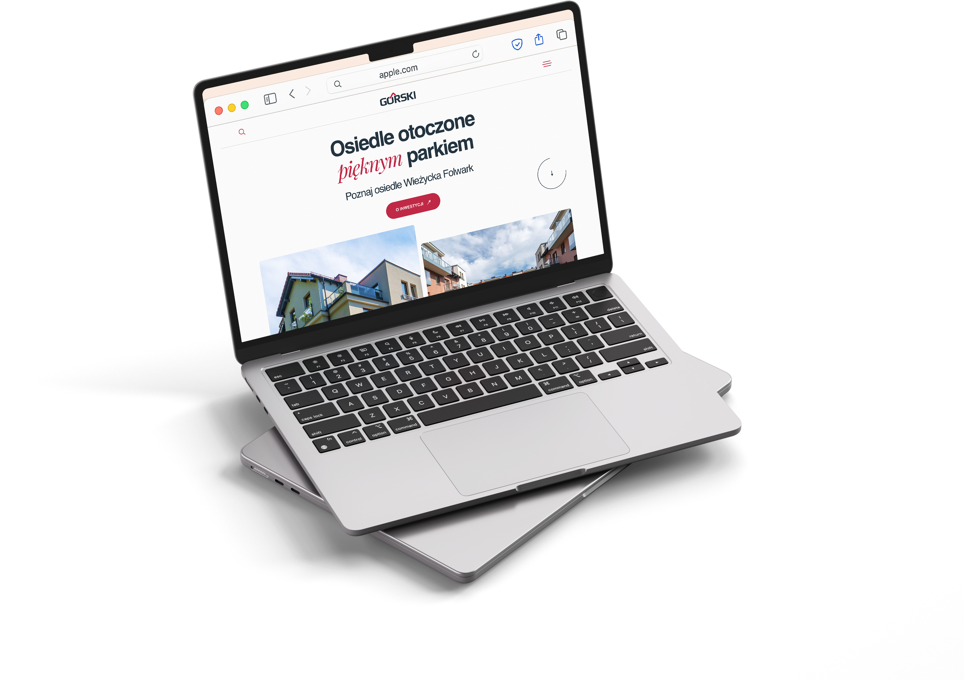 Strona internetowa PB Górski na ekranie laptopa